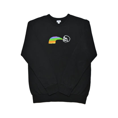 SKULL RAINBOW CREW / BLACK