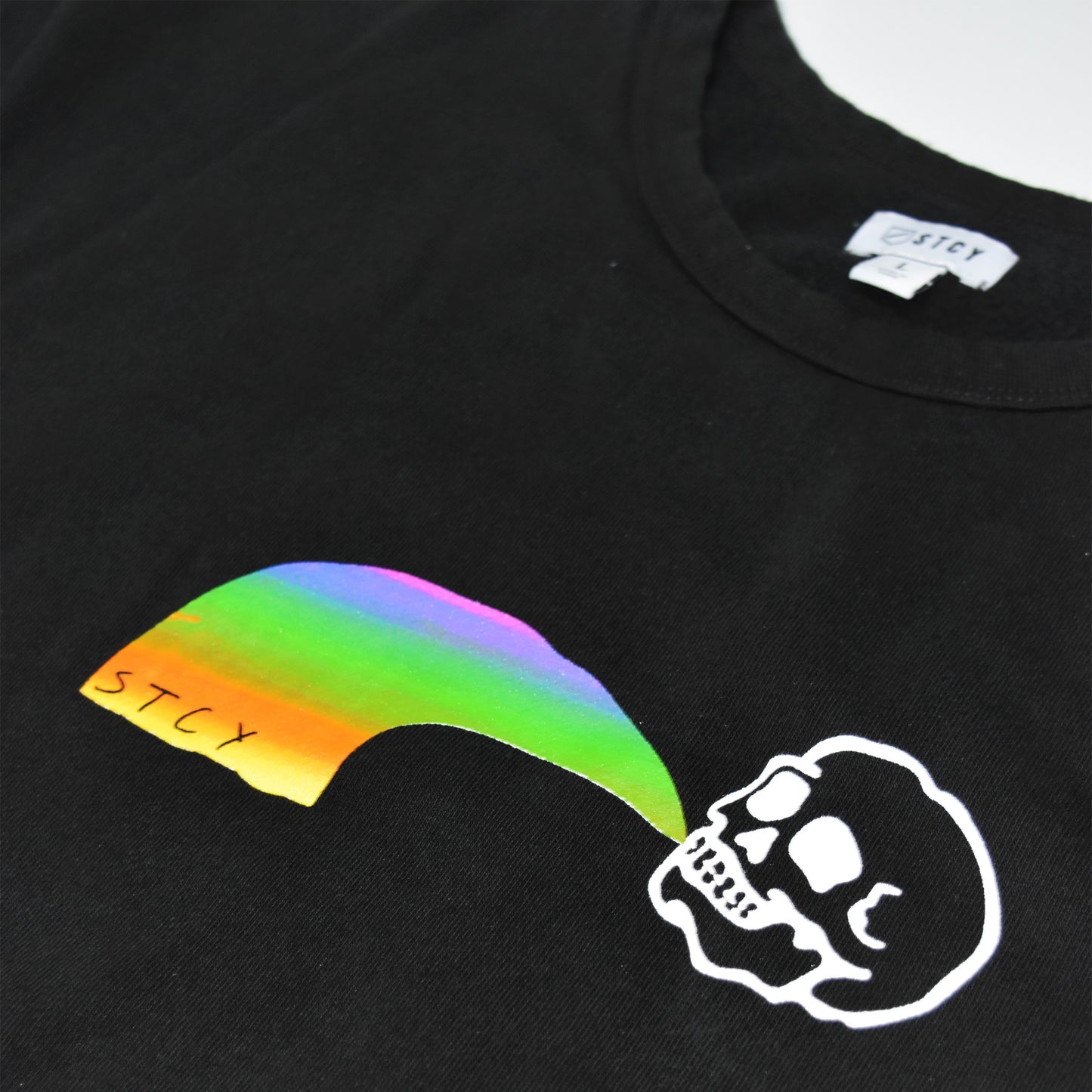 SKULL RAINBOW CREW / BLACK